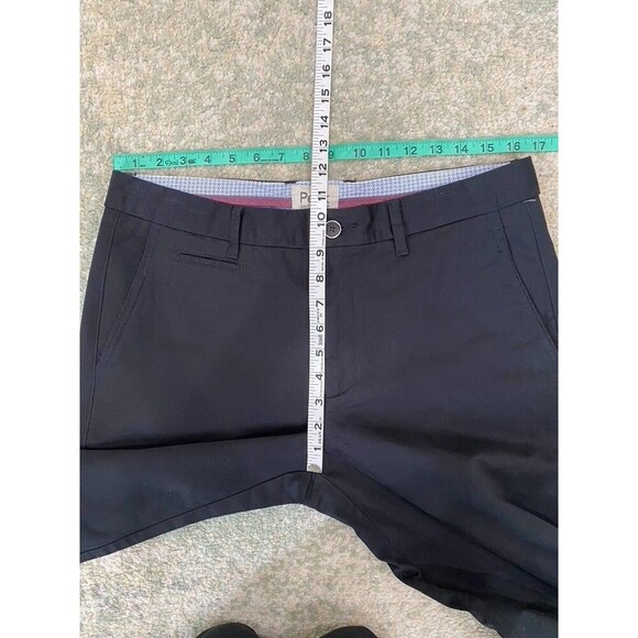 Perk Slim Fit Stretch Pants Size 33x30 Mens Black Tapered Leg Chino Career - Picture 5 of 7